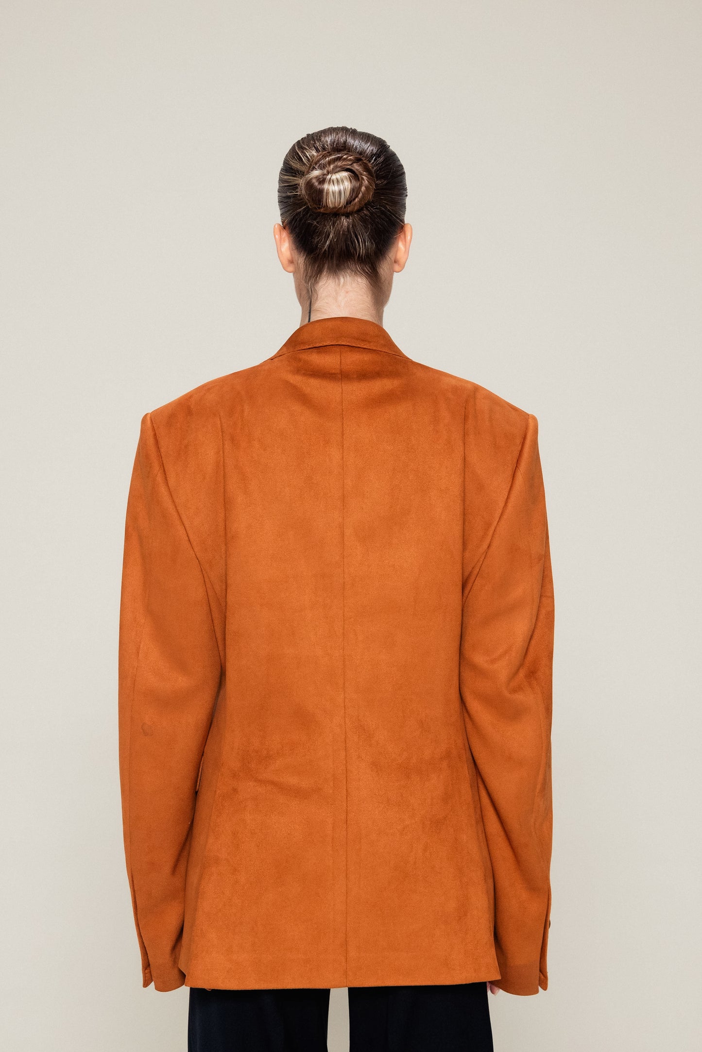 Oversized Tailored Suede Blazer