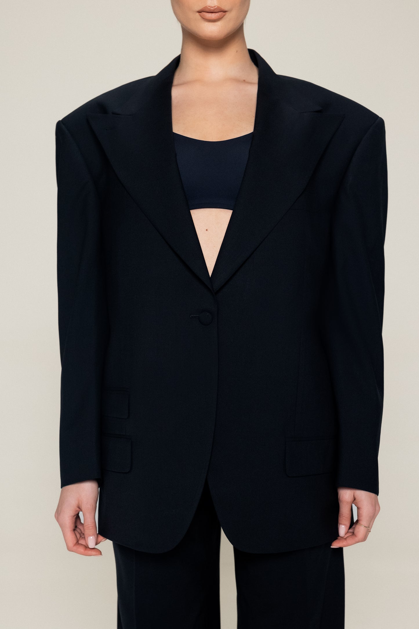 Oversized Tailored Black Blazer