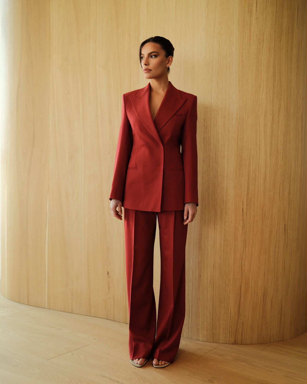Burgundy Tailored Suit Set