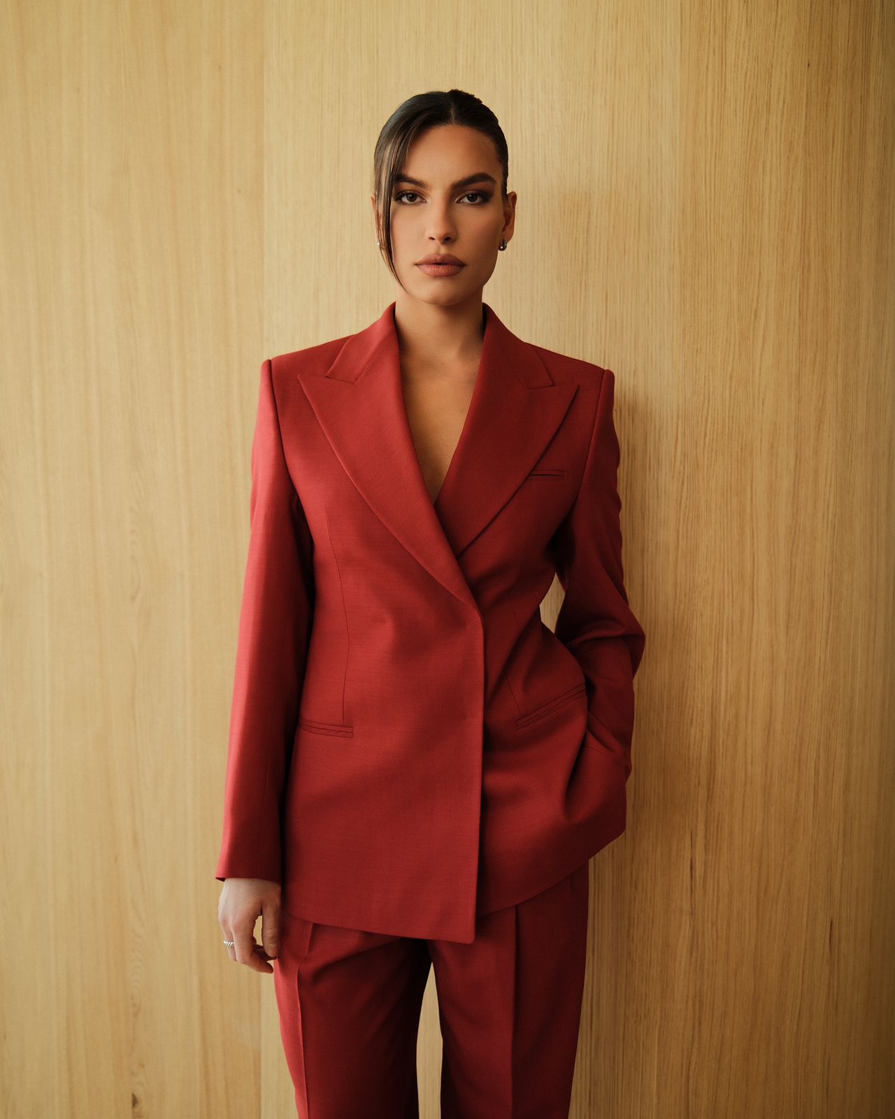 Burgundy Tailored Suit Set