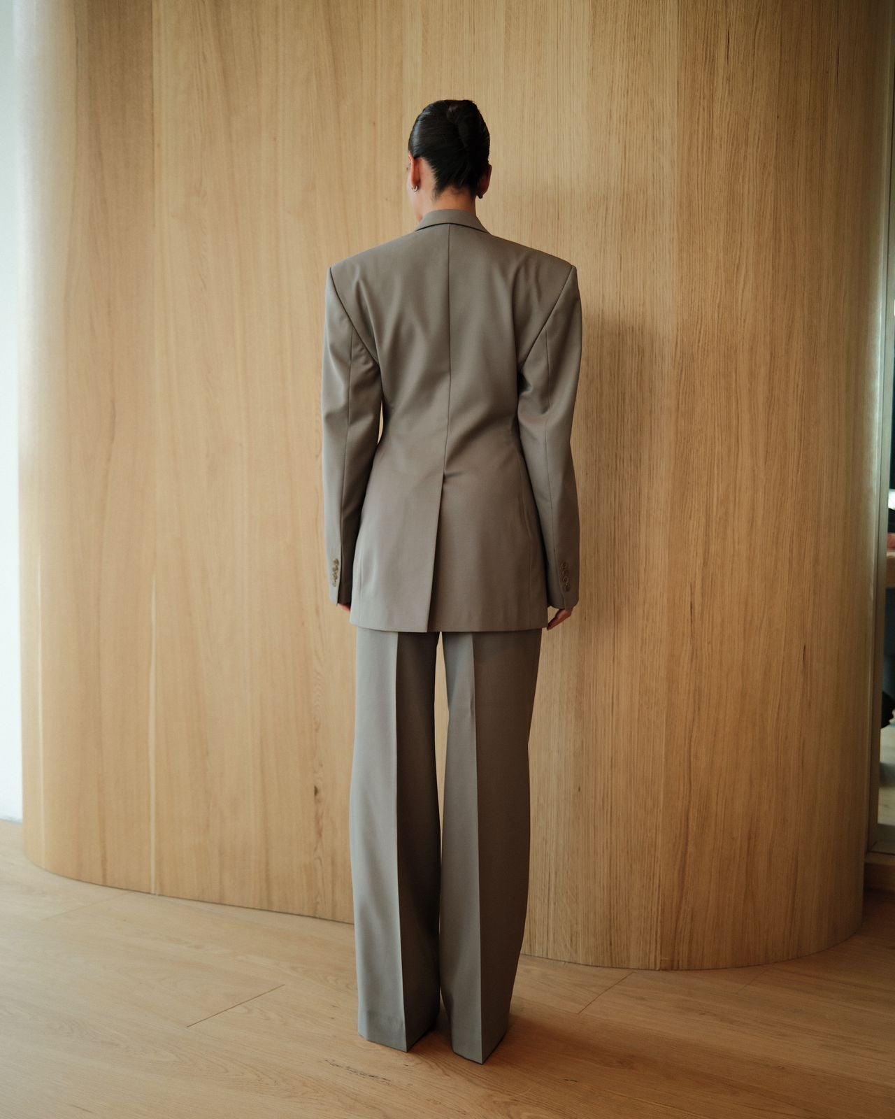Taupe Tailored Suit Set