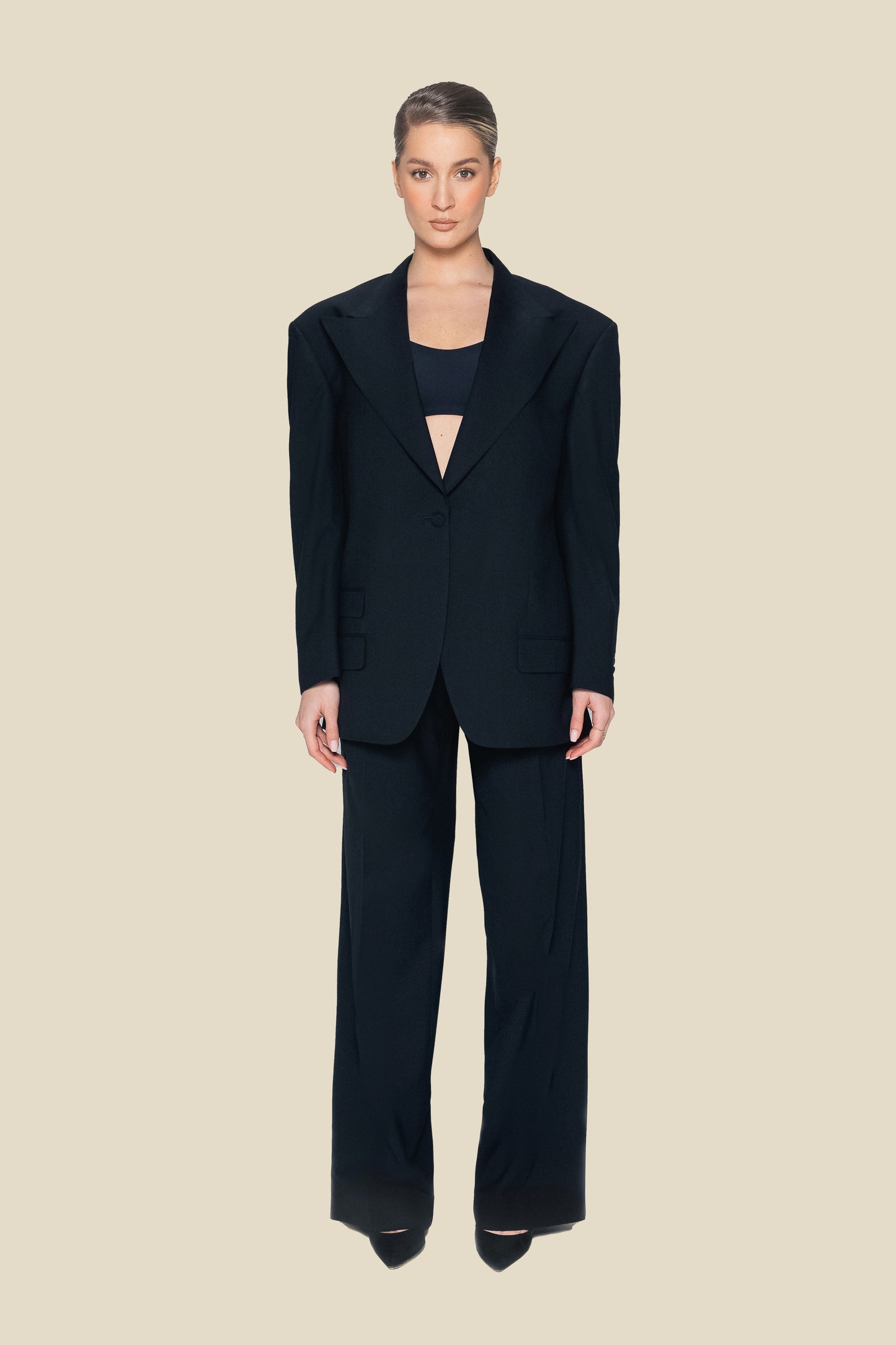 Oversized Tailored Black Blazer